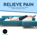 Leg Elevation Pillow - Cooling Gel Memory Foam Top, High-Density Leg Rest Elevating Foam Wedge- Relieves and Recovers Foot and Ankle Injury, Leg, Hip and Knee Pain, Improves Blood Circulation
