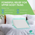 Bed Wedge Pillow for Sleeping - Memory Foam Leg Elevation for Post Surgery, Sleeping, Sitting - Triangle Pillow with Washable Cover Helps Aid Snoring 25x24x10 Inch