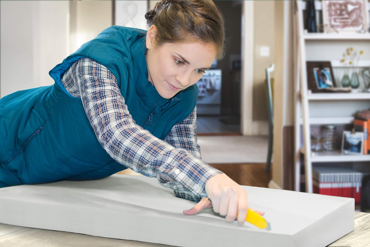 FOAMSPOT 6" Height x 24" Width x 72" Length 1.8 Density 44ILD (Firm) Upholstery Foam Cushion Made in USA