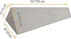 Insieme Bed Wedge Headboard Pillow Gap Filler Foam Wedge (King, Gray) | Multi-Use Triangular Foam Pillow | Cover Gap Between Bed and Headboard or Bed and Wall @ M&A STYLES LTD