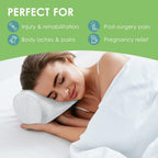 Cushy Form Travel Neck Pillow - Washable Memory Foam Cylinder Pillow for Neck, Back & Leg Support