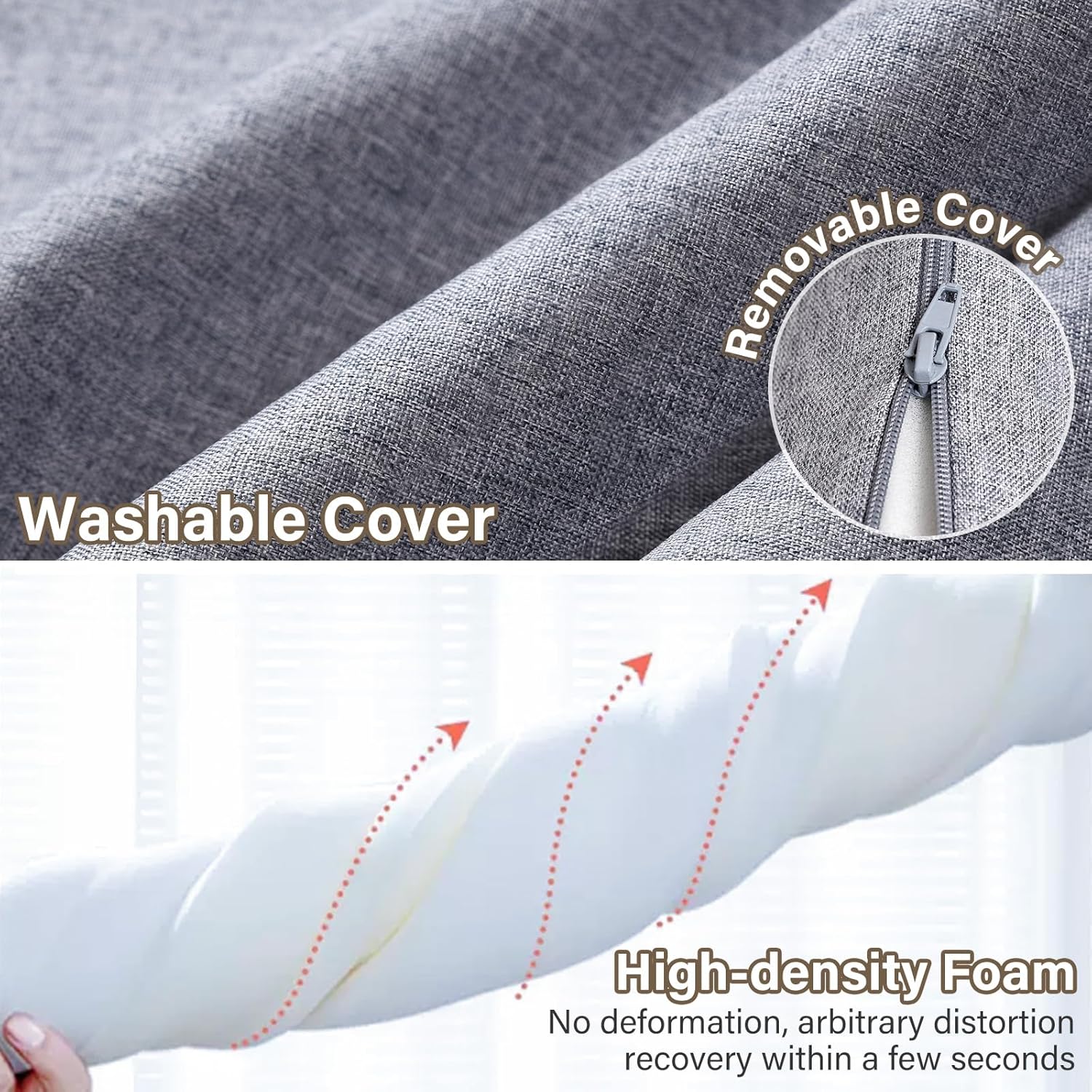 ENITYA Wedge Pillow for Headboard Gap/Headboard Pillow/Mattress Gap Filler/Bed Gap Filler,Close Gap (0-6") Between Mattress and Headboard,Bed Without Headboard,Stop Losing Pillows(Queen)