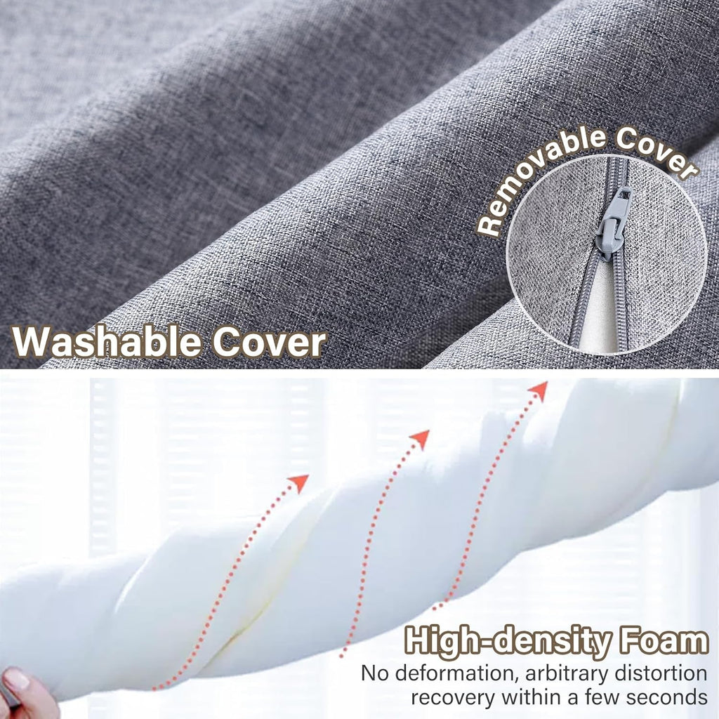 ENITYA Cal King Bed Wedge Pillow for Headboard Gap/Mattress Gap Filler/Headboard Pillow/Bed Gap Filler,Close Gap(0-3.5") Between Mattress and Headboard,Stop Loosing Your Pillows,Phone(Grey