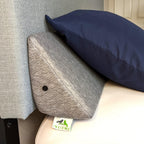 Insieme Bed Wedge Headboard Pillow Gap Filler Foam Wedge (King, Gray) | Multi-Use Triangular Foam Pillow | Cover Gap Between Bed and Headboard or Bed and Wall @ M&A STYLES LTD