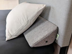Insieme Bed Wedge Headboard Pillow Gap Filler Foam Wedge (King, Gray) | Multi-Use Triangular Foam Pillow | Cover Gap Between Bed and Headboard or Bed and Wall @ M&A STYLES LTD