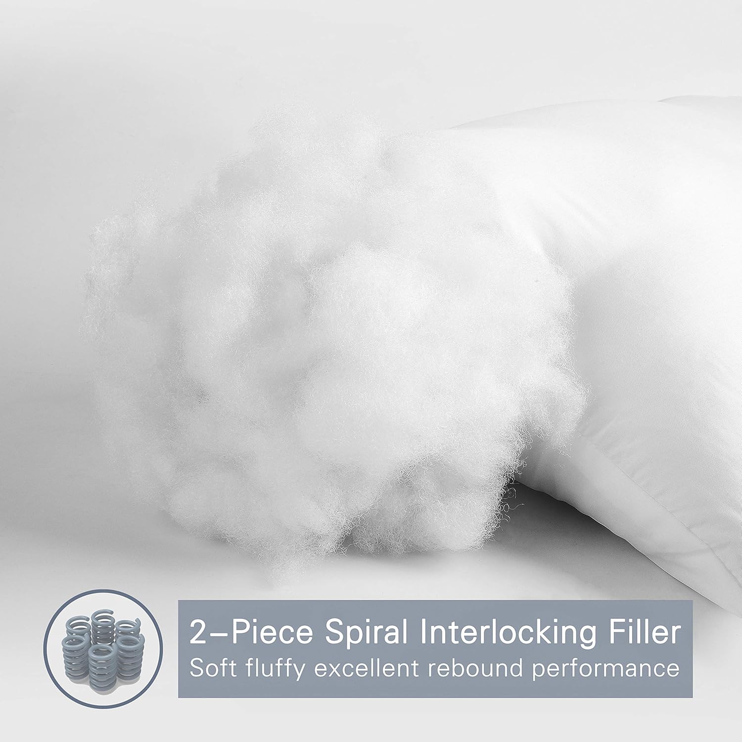 EDOW Soft Pillows for Sleeping, Fluffy Down Alternative Hypoallergenic&Dust Mite Resistant Polyester Fiber Pillow, Home&Hotel-Collection, Machine Washable, Neck Pain&Headache Relief - Queen