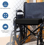 Bedding Studio Chair Cushion - Memory Foam Seat for Spine Health, Orthopedic Lumbar Support, Sciatica & Tailbone Pain Relief - Reduce Back Ache Improve Posture, Waterproof PU Cover (18" x 16" x 4")
