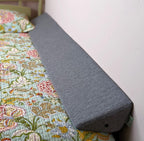 Insieme Bed Wedge Headboard Pillow Gap Filler Foam Wedge (King, Gray) | Multi-Use Triangular Foam Pillow | Cover Gap Between Bed and Headboard or Bed and Wall @ M&A STYLES LTD