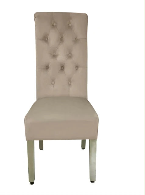 Sofia Mink Velvet Lion Knocker Dining Chairs (Set of 2)
