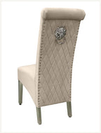 Sofia Mink Velvet Lion Knocker Dining Chairs (Set of 2)