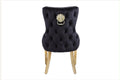 Valentino Black and Gold Detailing Lion Knocker (Set of 2)