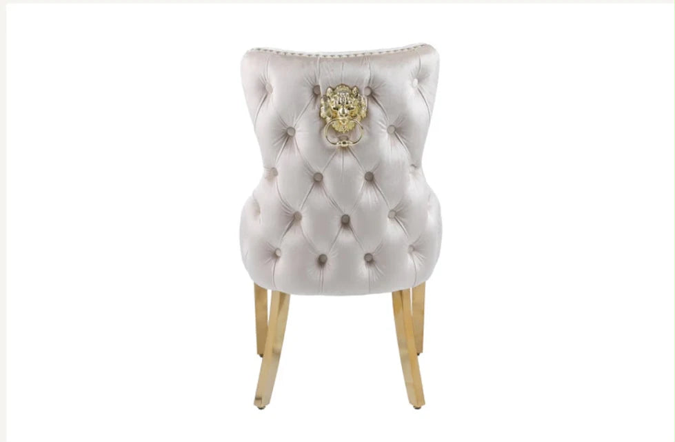 Cream and Gold Ring Knocker (Set of 2)