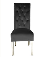 Sofia Dark Grey Velvet Lion Knocker Dining Chairs (Set of 2)